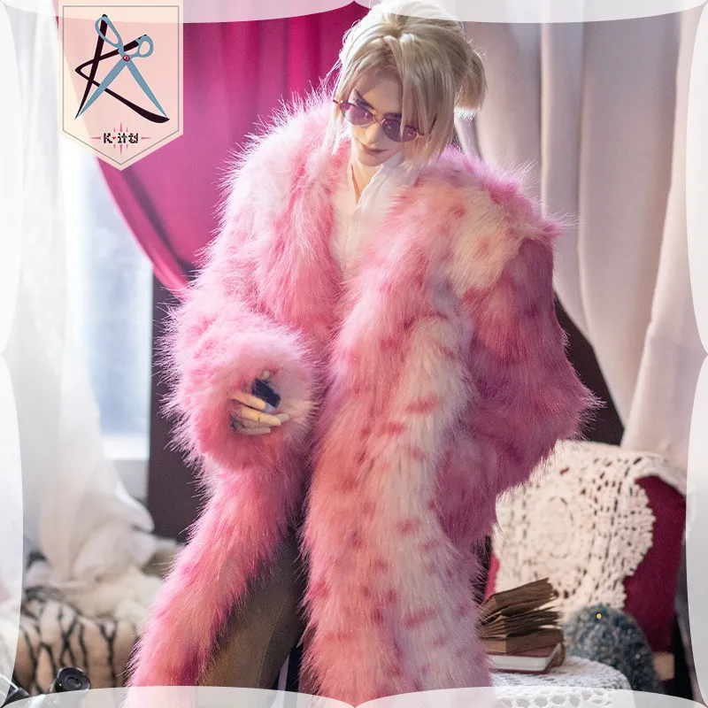 

Готовое к использованию плюшевое зимнее пальто Bjd75 Uncle 68 Pink 4-Point Baby Fur Coat Kiya Sauce с леопардовым принтом, новинка, 70 аксессуаров для кукол, для переодевания