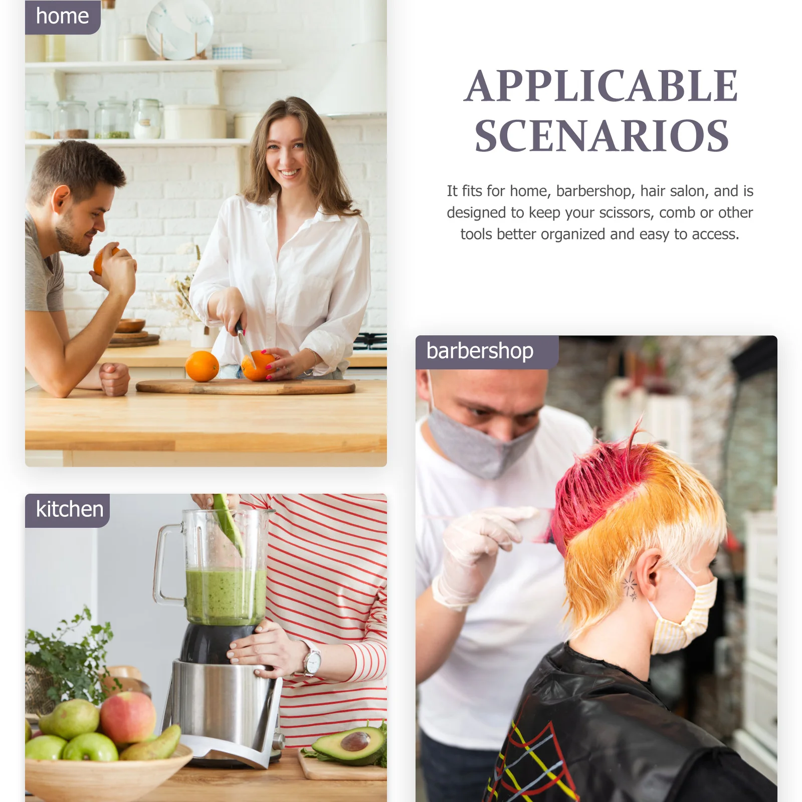 

Hair Tools Organizer Heavy Duty Hair Appliance Holder Salon Scissor Comb Storage Box Multi Compartment Hairdressing Tool