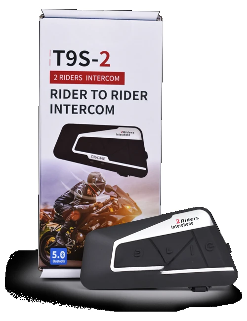 Communicatiesystemen T 9S 2 Rijders Motorhelm Intercom Voor Bt Headset Intercomunicador Para Moto Bluetooth