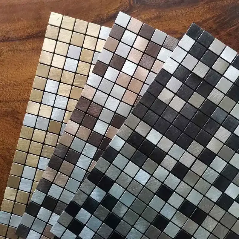 

Mosaic Metal Aluminum Plastic Panel Wall Sticker Self-adhesive square Abstract Waterproof Kitchen Bathroom Tiles Wall Decors 118