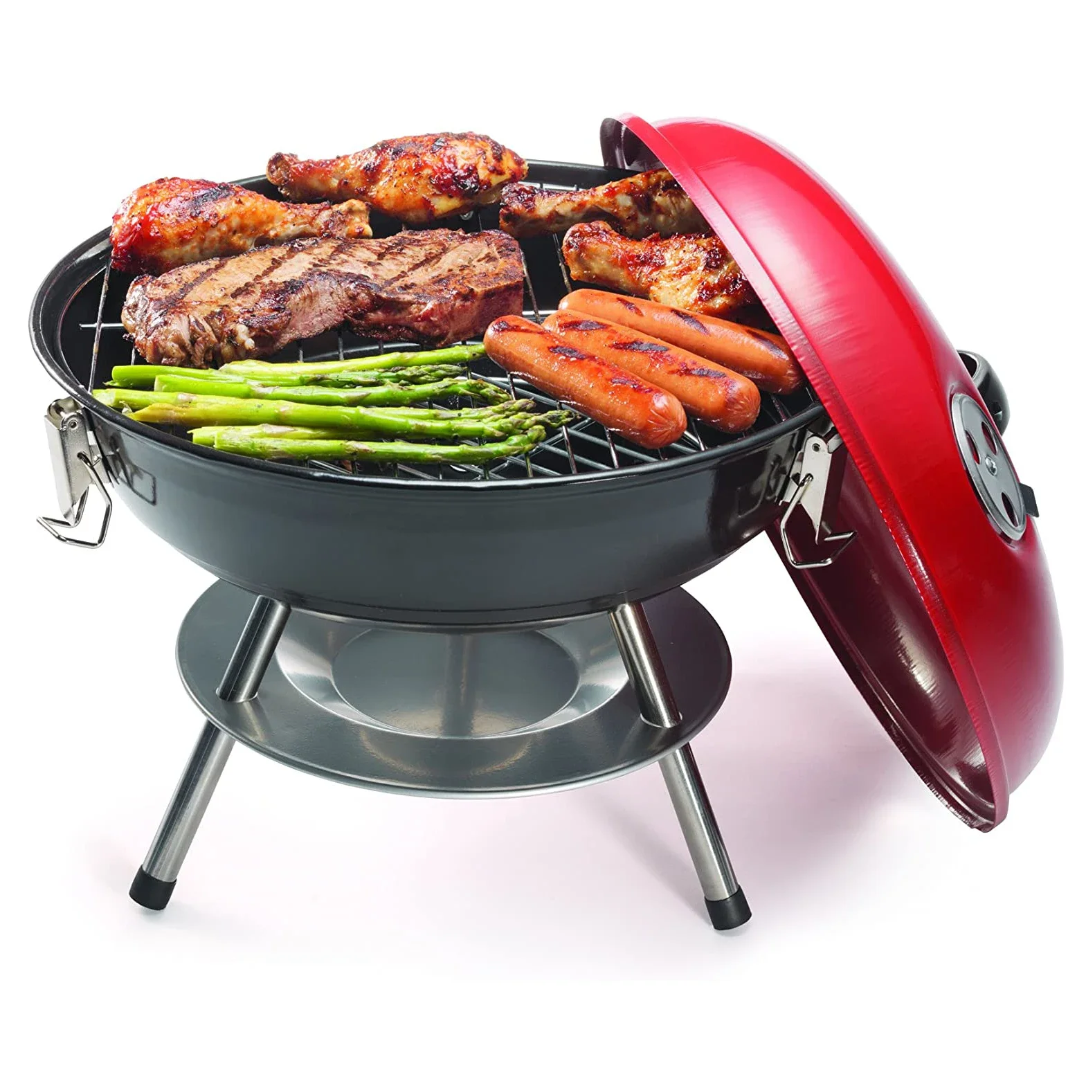 2023 New camping outdoor party 	Enamel 90RB Inch BBQ, 14