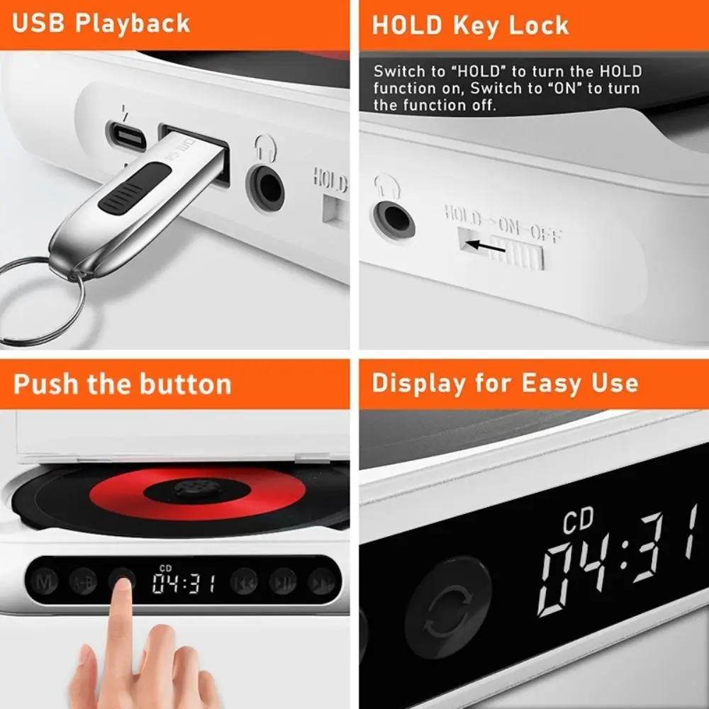 

Пылезащитный чехол для CD-плеера, 6 режимов, LED-экран, Bluetooth-плеер, внешнее воспроизведение, FM-радио, CD-проигрыватель для домашних развлечений