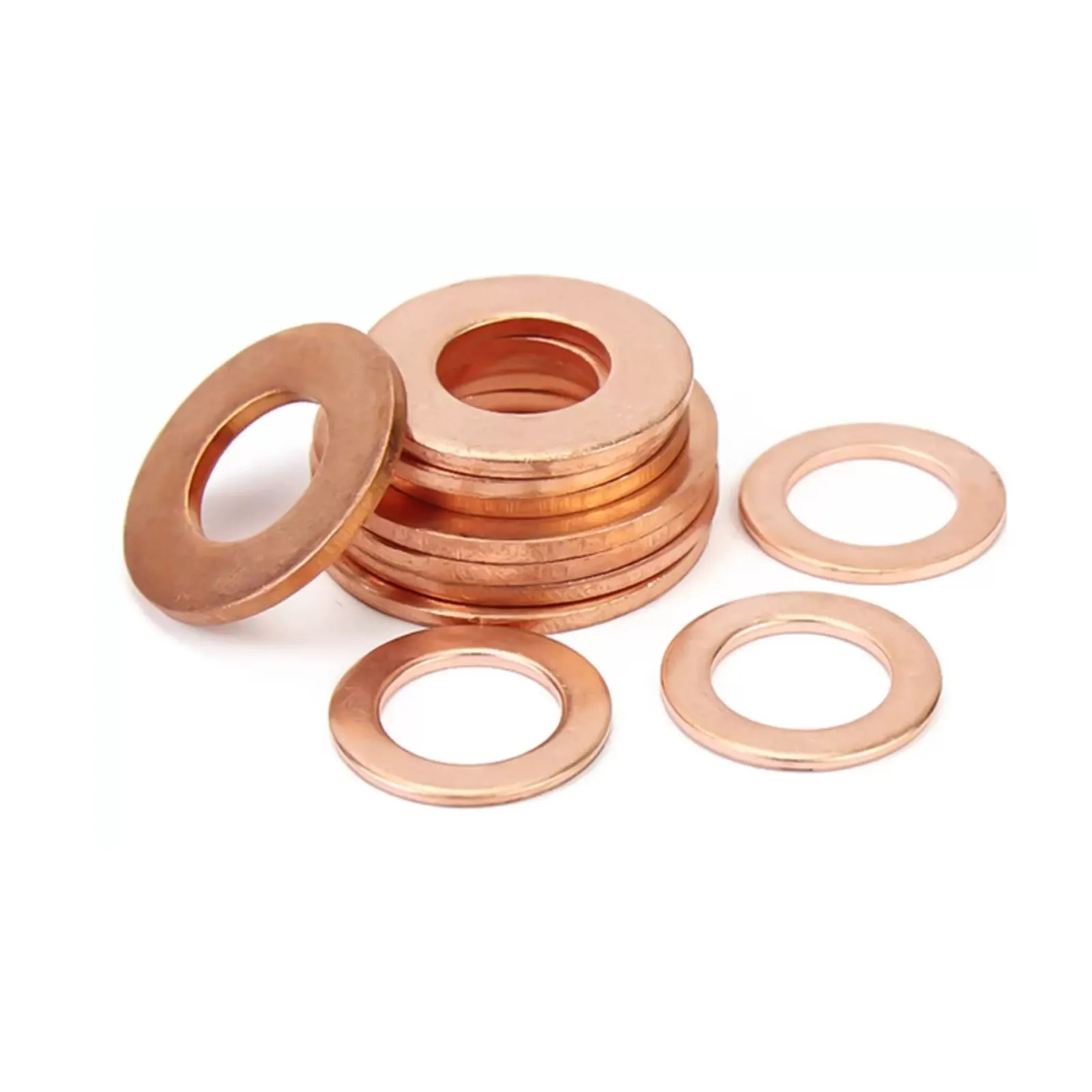 2/50pcs T3 Copper Sealing Washer DIN7603 Flat Gasket Marine Instrument Seal Shim M3 M4 M5 M6 M8