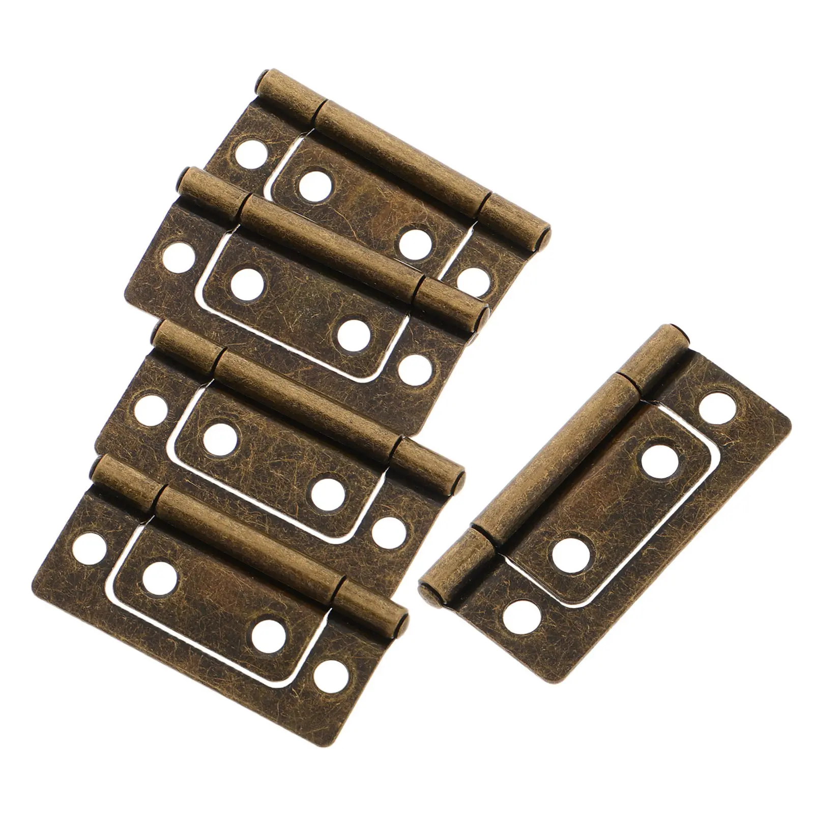 5Pcs Camper Door Hinges Brass Heavy Duty Rv Cabinet Hardware Folding Cabinet Door Hinge Trailer Accessory Replacement