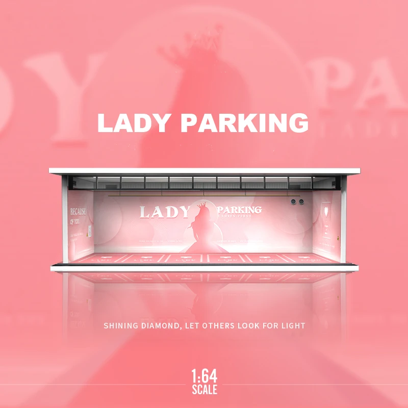 

Original Design 1:64 Goddess Parking Space Lighting Edition Assembly Scene Model Parking Garage Car Parking Lot Miniatures Model