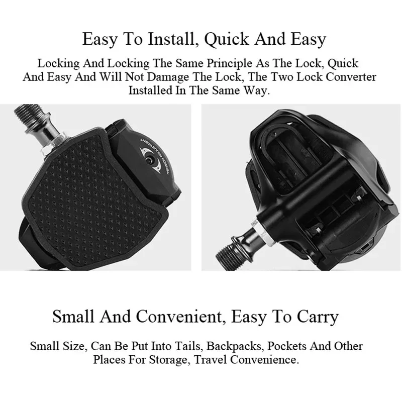Anti-slip Cycling Cleats Pedal Converter Portable Ultralight Road Bicycle Self-Lock Clipless Pedals Adapter For SPD/KEO Pedal