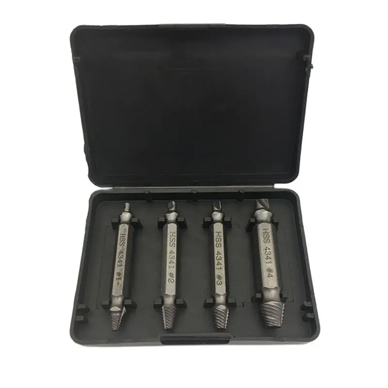 Punte da trapano per estrattore per rimozione viti danneggiate estrarre facilmente il Kit di strumenti per la rimozione dei prigionieri del bullone rotto