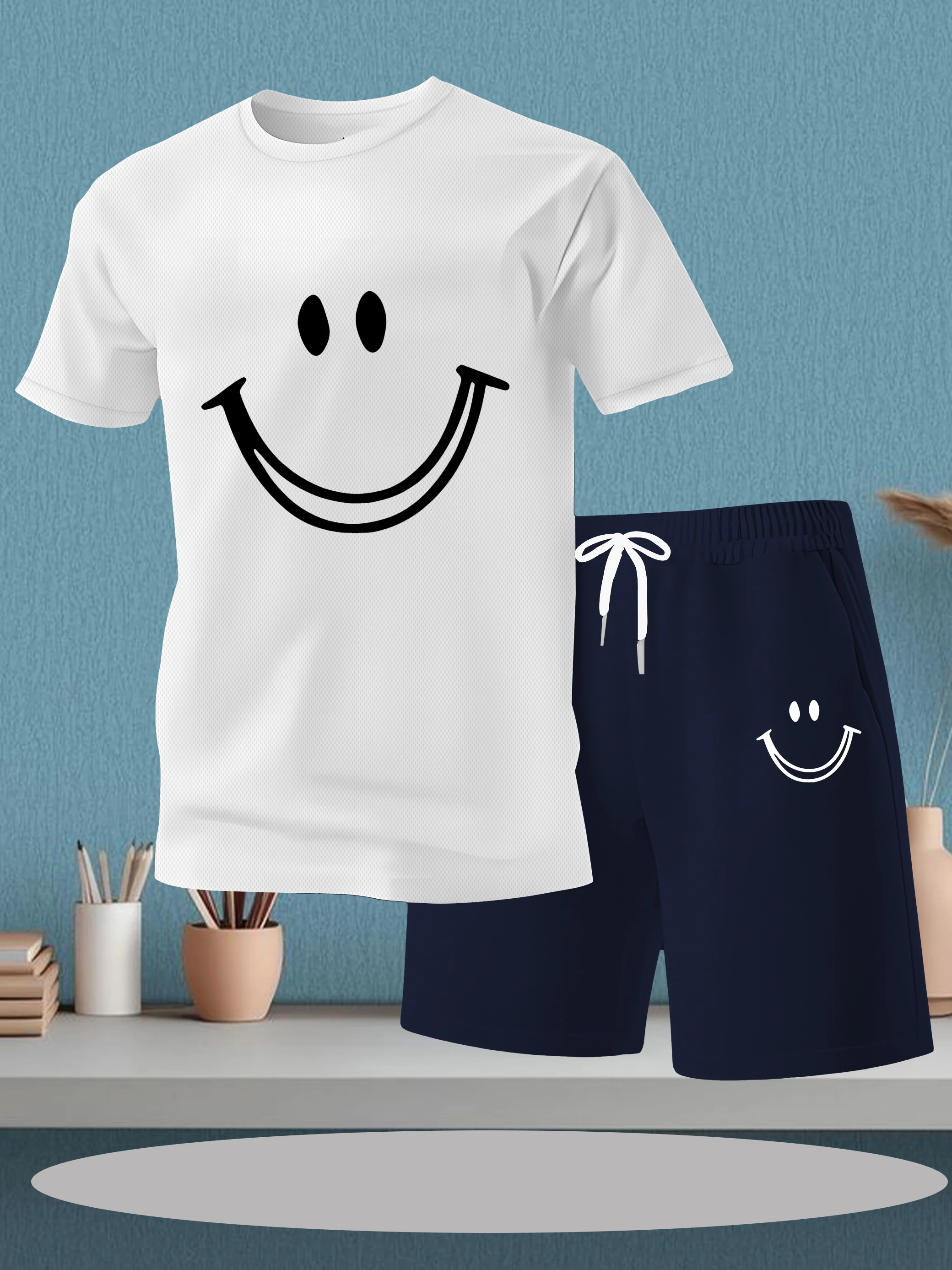 

Summer hot selling men's T-shirt set, fashionable sports breathable T-shirt, quick drying men's sports casual T-shirt