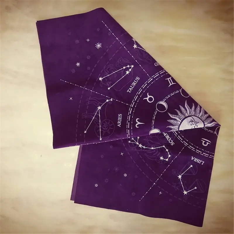 49x49cm Tarot Card Tablecloth Flannel Geometric Figure Divination Altar Cloth Board Games for Oracle Card Pad Runes Supp E56D