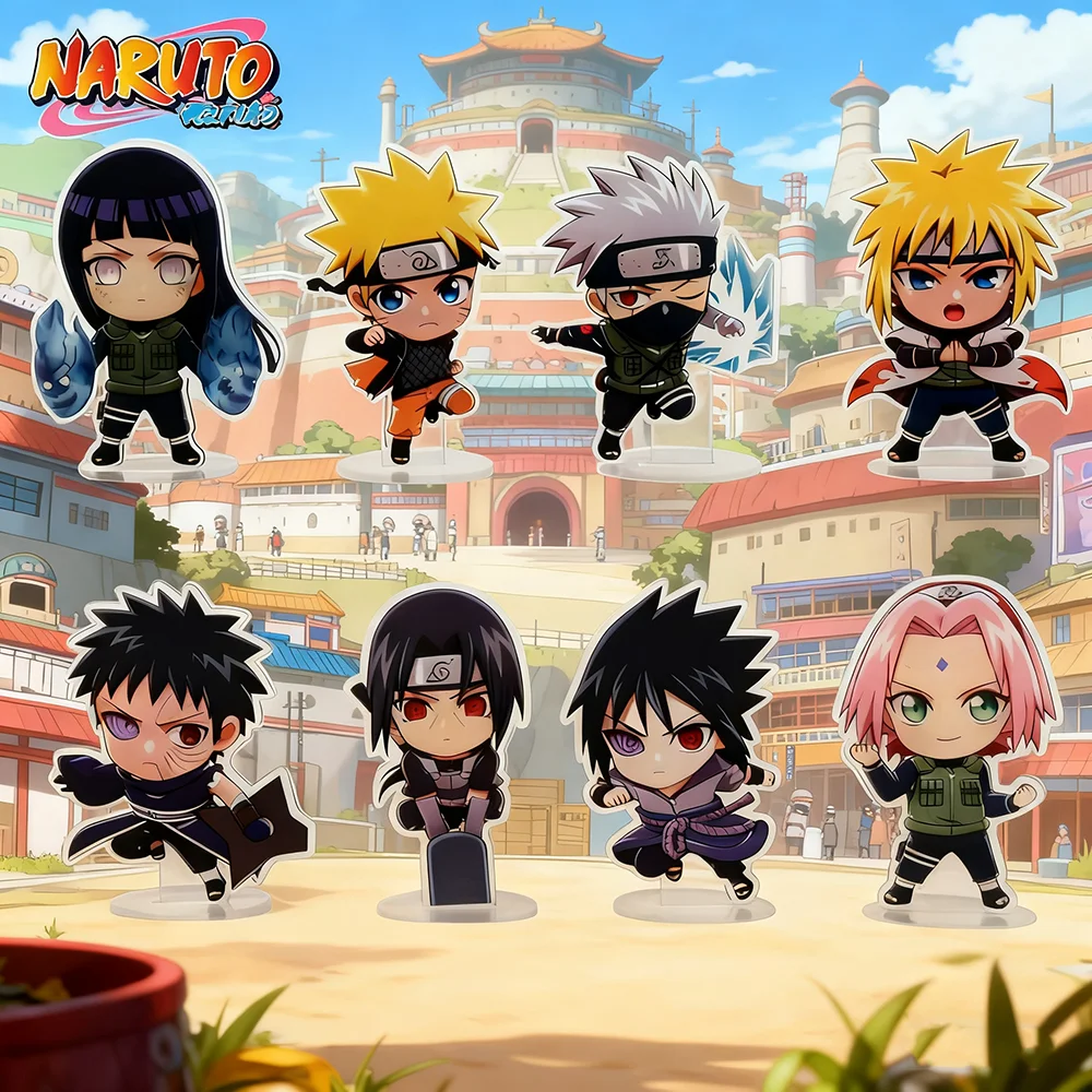 لوحات ناروتو أنيمي الدائمة الاكريليك كاكاشي إيتاشي الأجهزة الطرفية ساسوكي ميناتو لطيف مادارا نموذج الكرتون سطح المكتب هدية