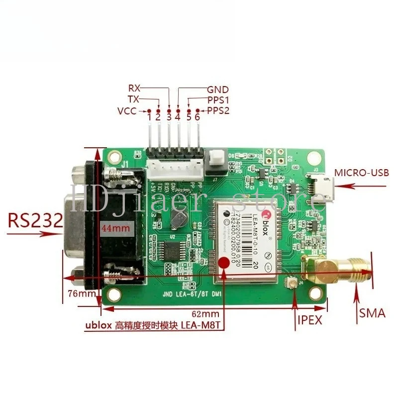 UBLOX High-precision Timing Module GNSS LEA-M8T Development Board Raw Data Carrier Phase
