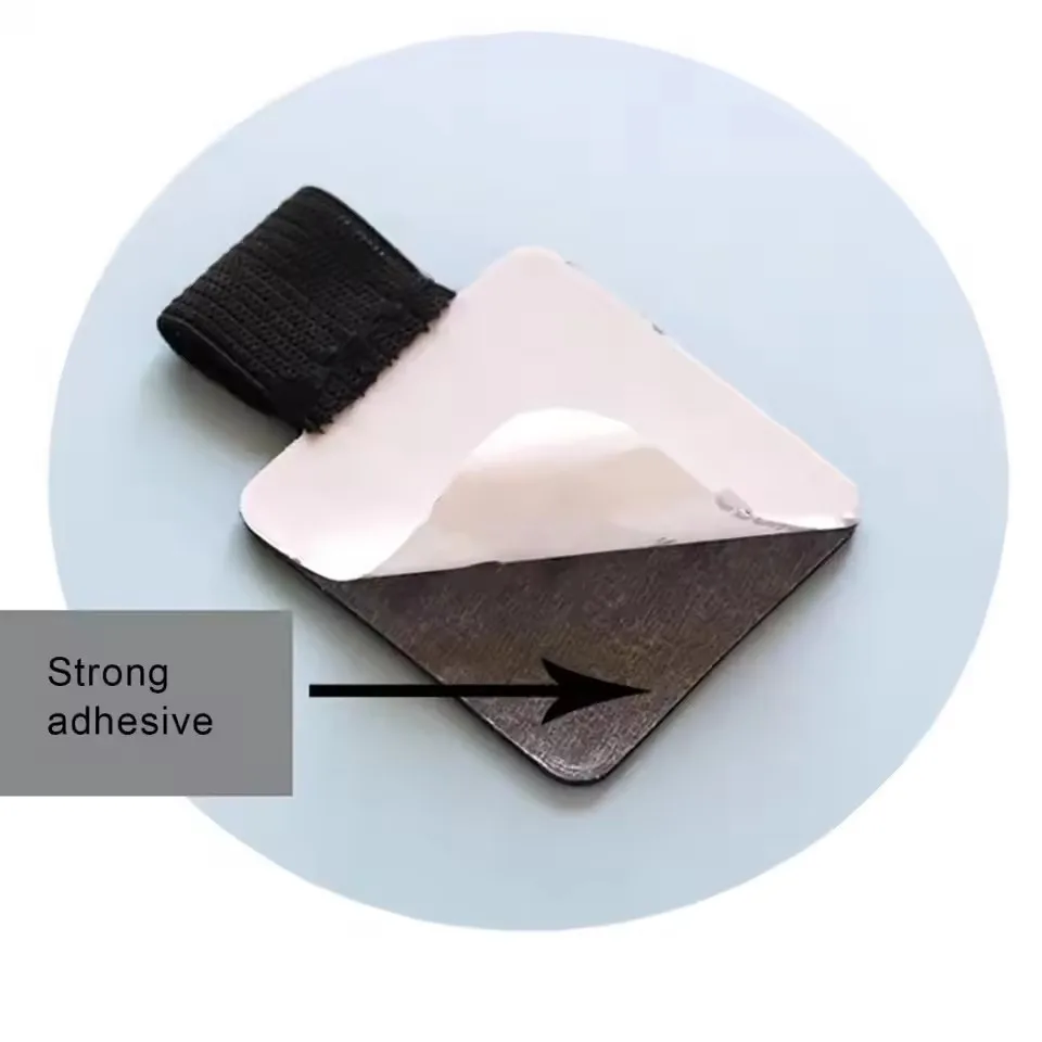 2/1Pack Elastic Pen Loop Holder Self-Adhesive PU Leather Clip Pencil For Notebooks Journals Planners