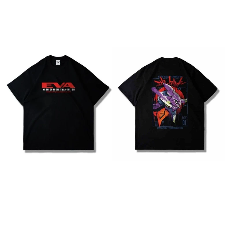 Trendige Marke EVA New Century Gospel Warrior Kurzarm-T-Shirt Herren- und Damenoberteile Lose OVERSIZE Sommer