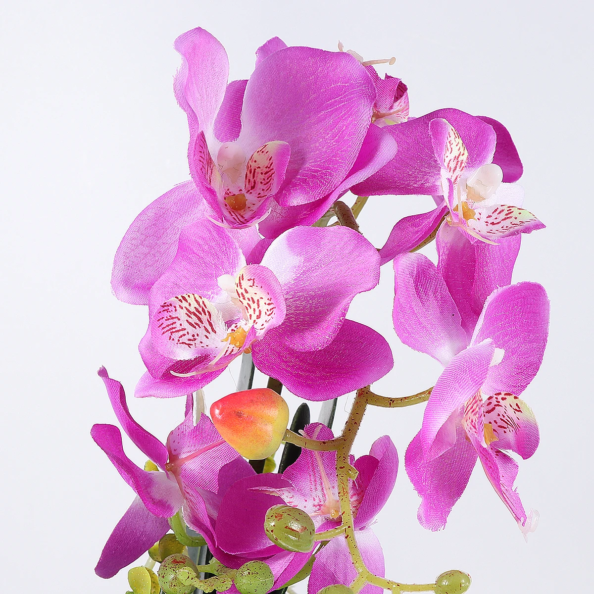 

Simulated Phalaenopsis Bonsai Artificial chid Plant Double Fork Home Office Decor Lightweight Portable Garden Plant