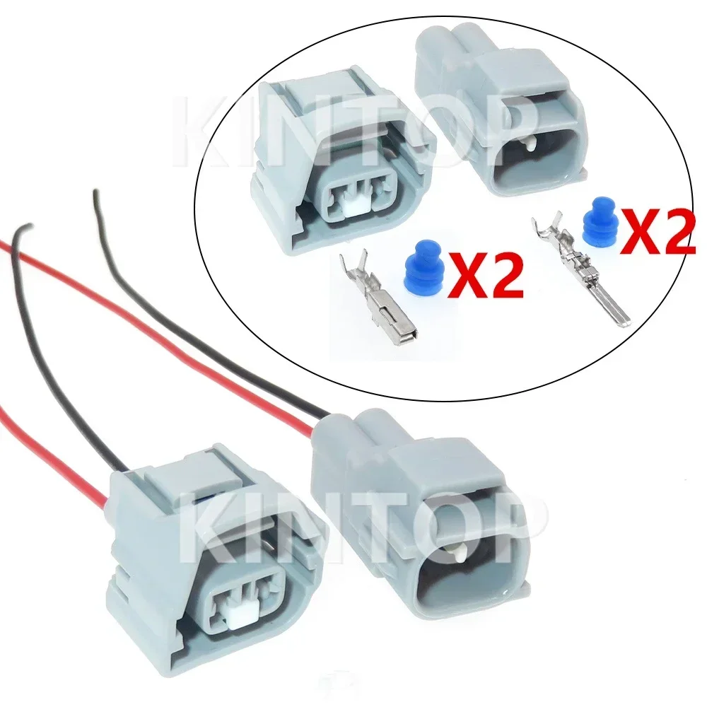 

1 Set 2 Pins 90980-11255 Car Parts 7283-8129-40 Auto AC Assembly Electric Wire Socket for Toyota with Cables 7282-8129-40