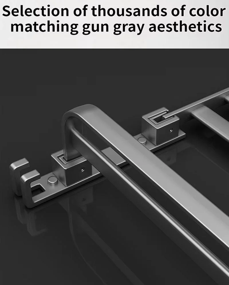 Aluminum Upgrade and Thicken Grey Black 40CM-60CM Towel Rack Bathroom Storage Rack Bathroom Towel Bar Accessories
