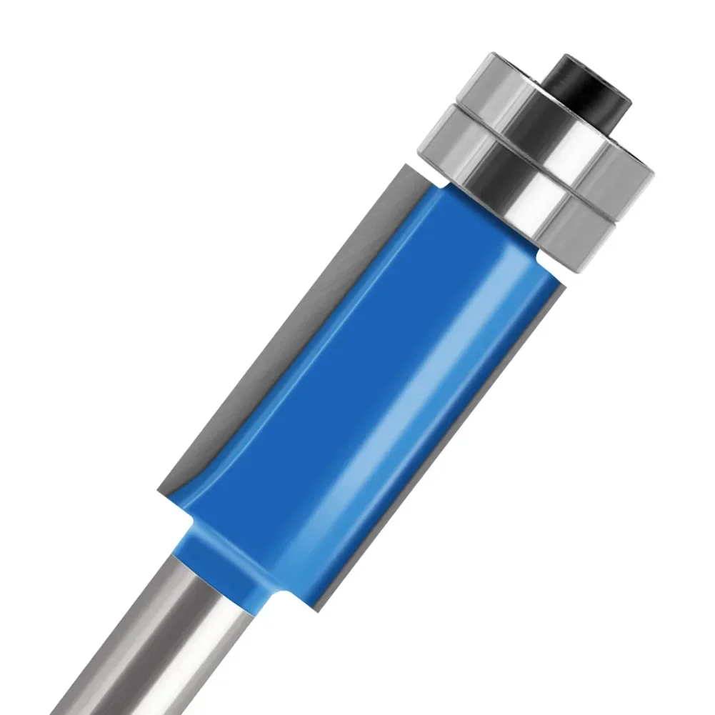 1PC 1/4 "6.35MM 6MM 생크 밀링 커터 나무 조각 이중 베어링 플러시 트림 비트 라우터 비트 목공 우드 비트 페이스 밀