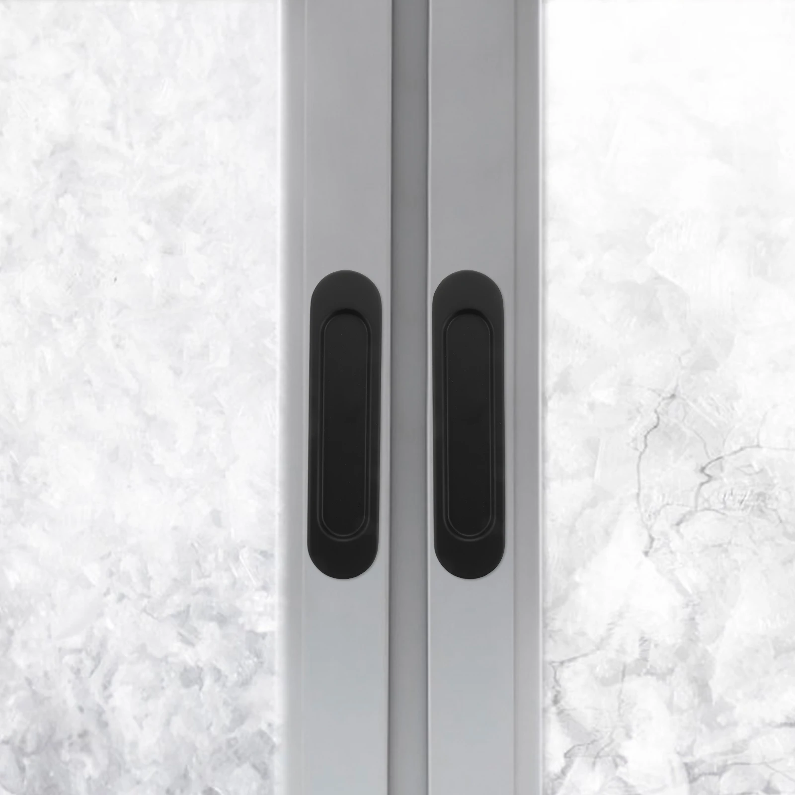 

2 pcs Sliding Door Handle Oval Pulls Closet Doors Finger Proper Size Easy Install Exquisite Craftsmanship Wide