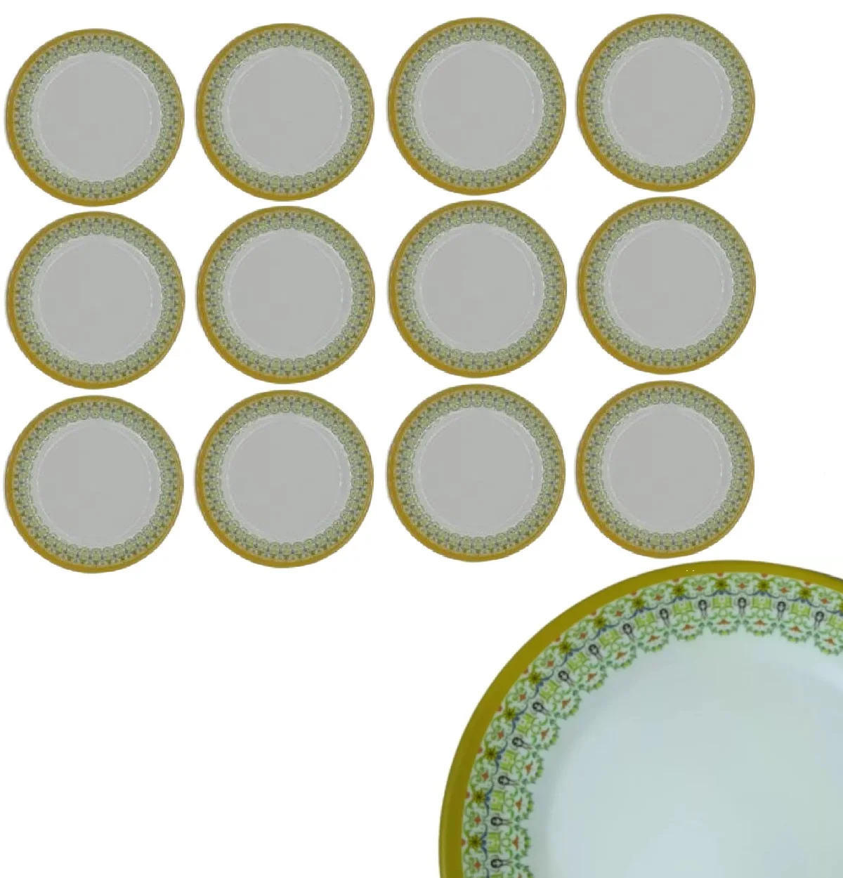 12 Decorated Melamine Dishes 25cm Restaurants Bars