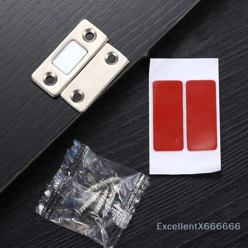 Strong Magnetic Door Closer Latch 2/4/8Pcs Set Easy Install Adhesive Door Magnet for Closet Cabinet Drawer Home Improvement