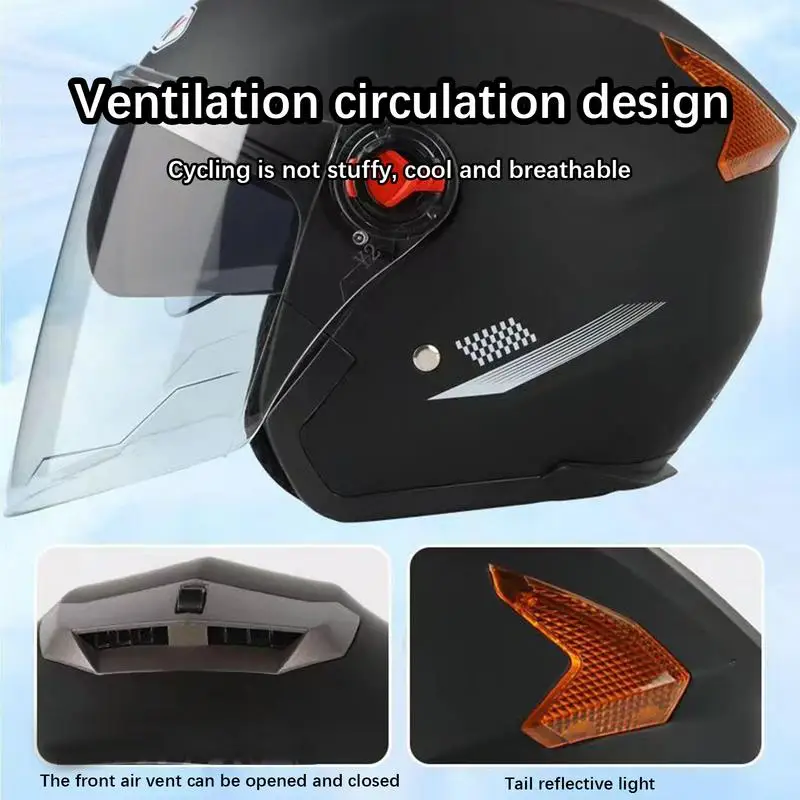 New Open Face Motorcycle Helmet Motorbike Helmets Seasons Safety Motor Bike Scooter With For Men Women Hot Sales