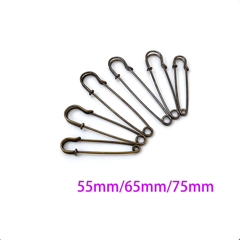 5Pcs 60-100mm Stainless Steel Safety Pins DIY Sewing Tools Accessory Needles Large Safety Pin Small Brooch Apparel Accessories