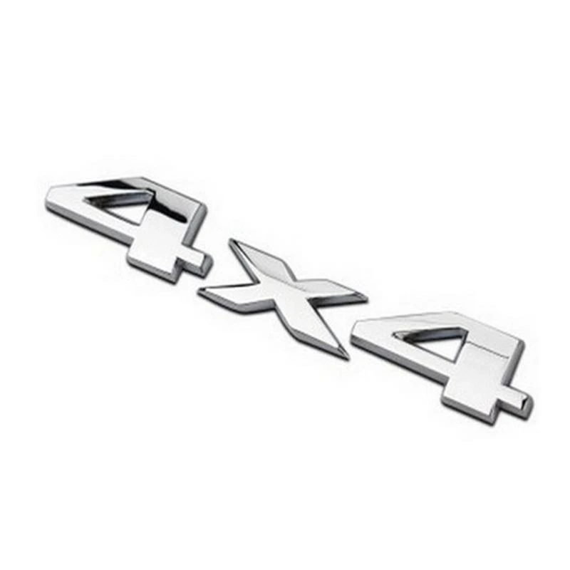 3D Raised Tailgate Letters for 4X4 Four-wheel Drive Inserts Easy to Install Car Badges Insert Decals Silver Black