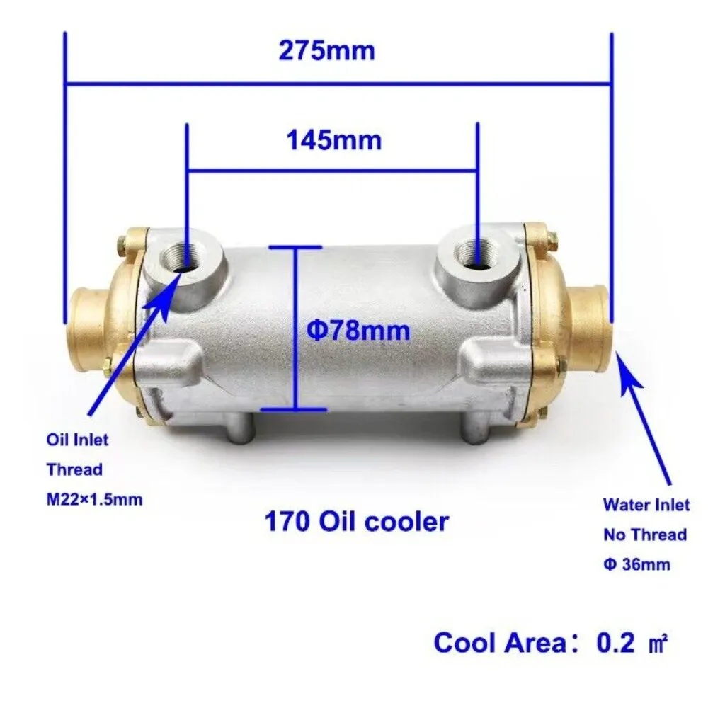 Tube Heat Exchanger Oil Cooler MB170 for Marine Engine Stable Performance