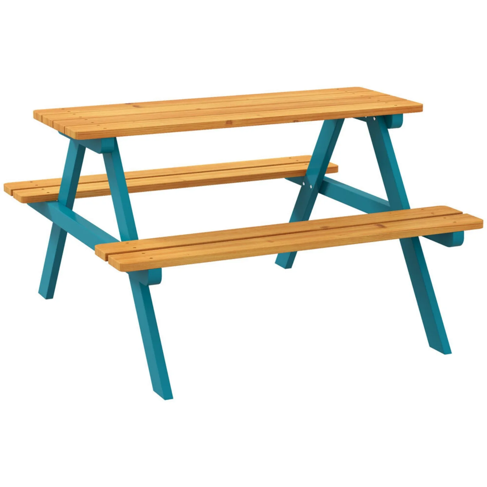 US Wooden Kids Picnic Table Set for Kids Aged 3-8 Years Old