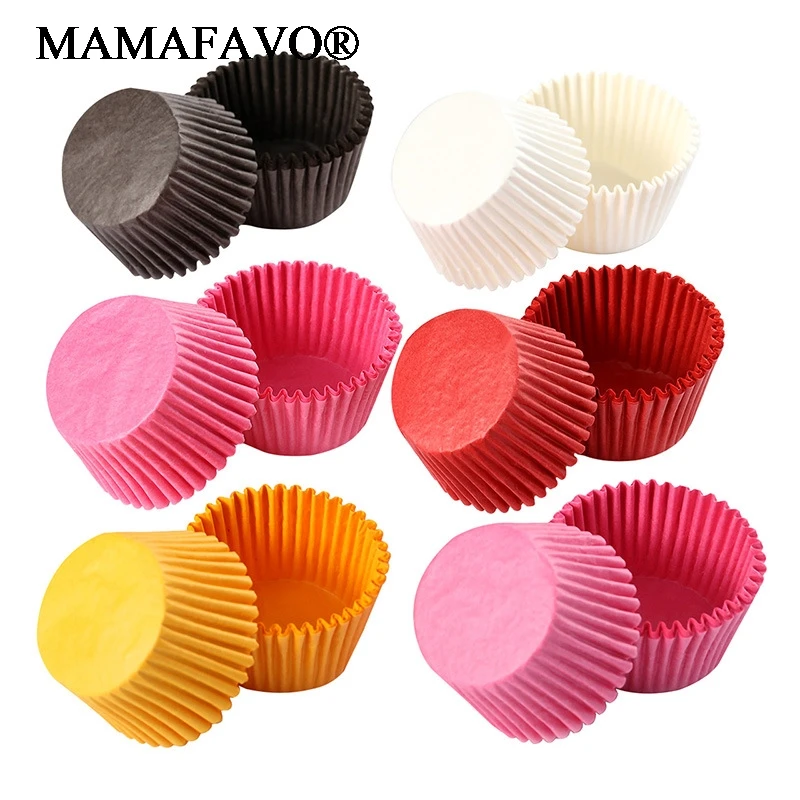 500&1000Pcs 3 Size Color Cupcake Liner Baking Cups Cupcake Mold Paper Muffin Cases Cake Decorating Tools E135