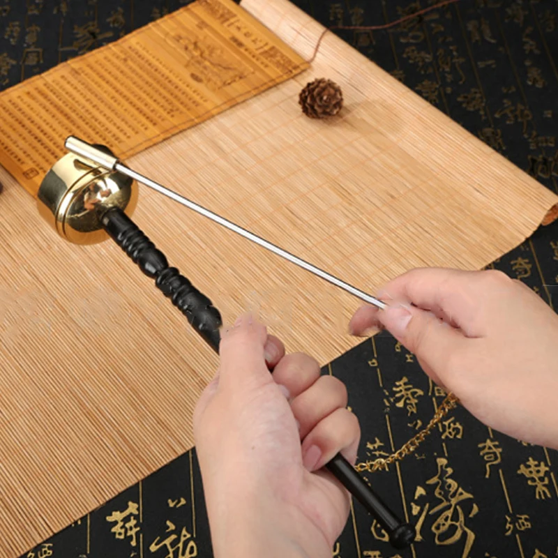 

Тибетский колокольчик для медитации и молитвы, деревянная ручка, латунный колокольчик для буддизма, пения, принадлежности для церемонии храма