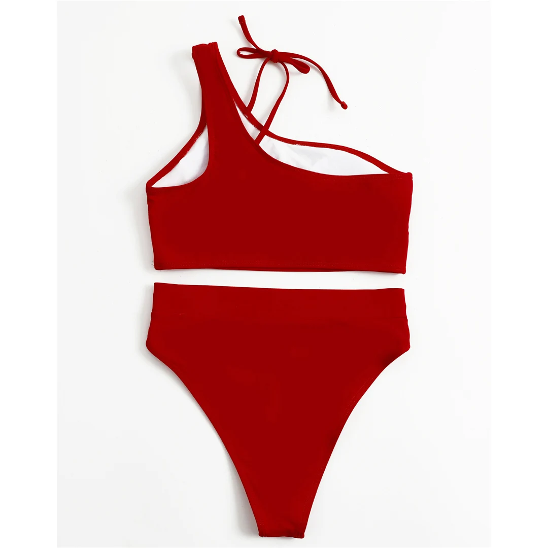 Sexy Badeanzug mit Ausschnitt im Bauchbereich, Damen-Bikini mit hoher Taille, zweiteiliges Bikini-Set, Badebekleidung, Damen-Badeanzug V2549 – Detail 22