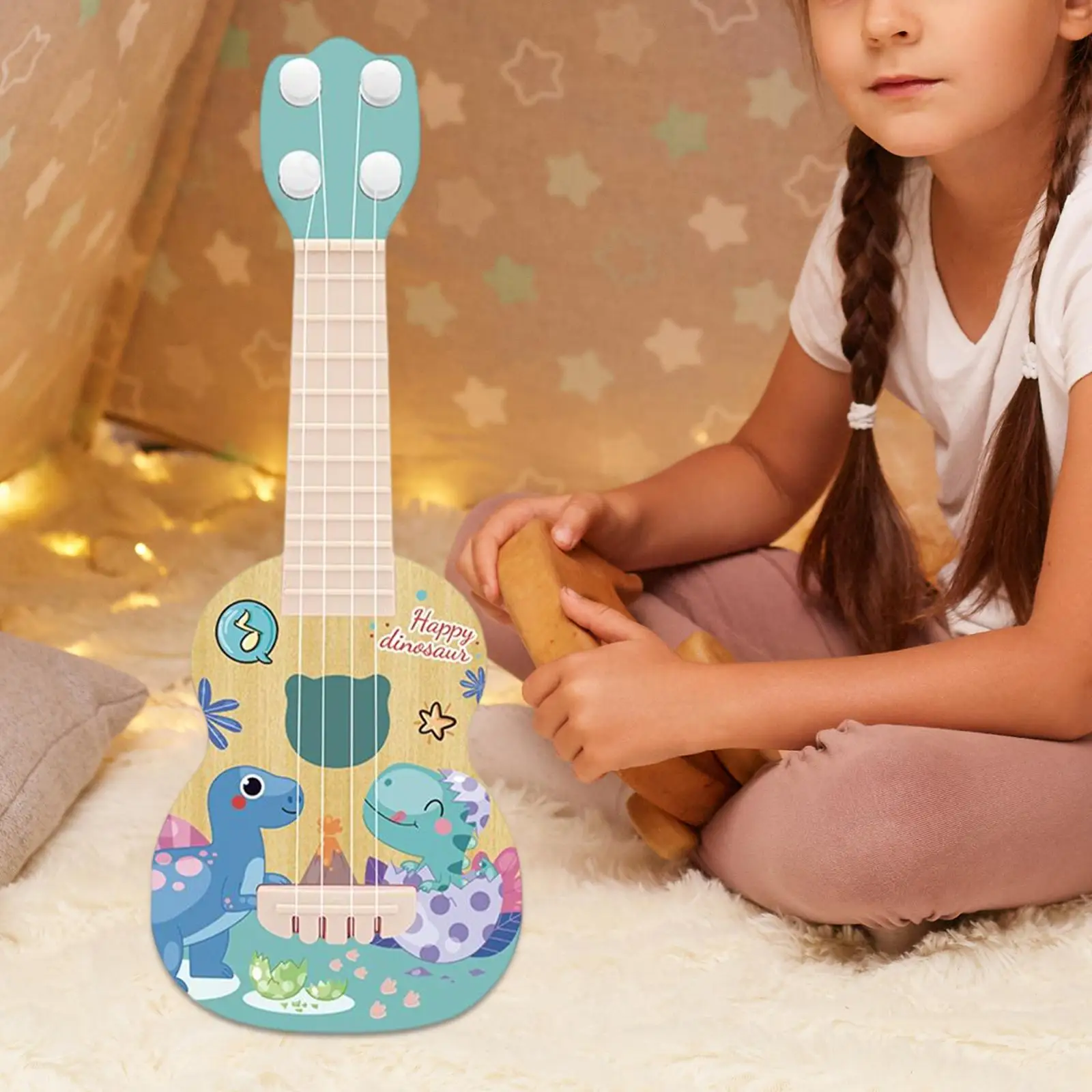 Professional Ukulele Guitar Toy Skill Improving Musical Instrument Mini Ukulele Adjustable 4 Strings Children for Beginner