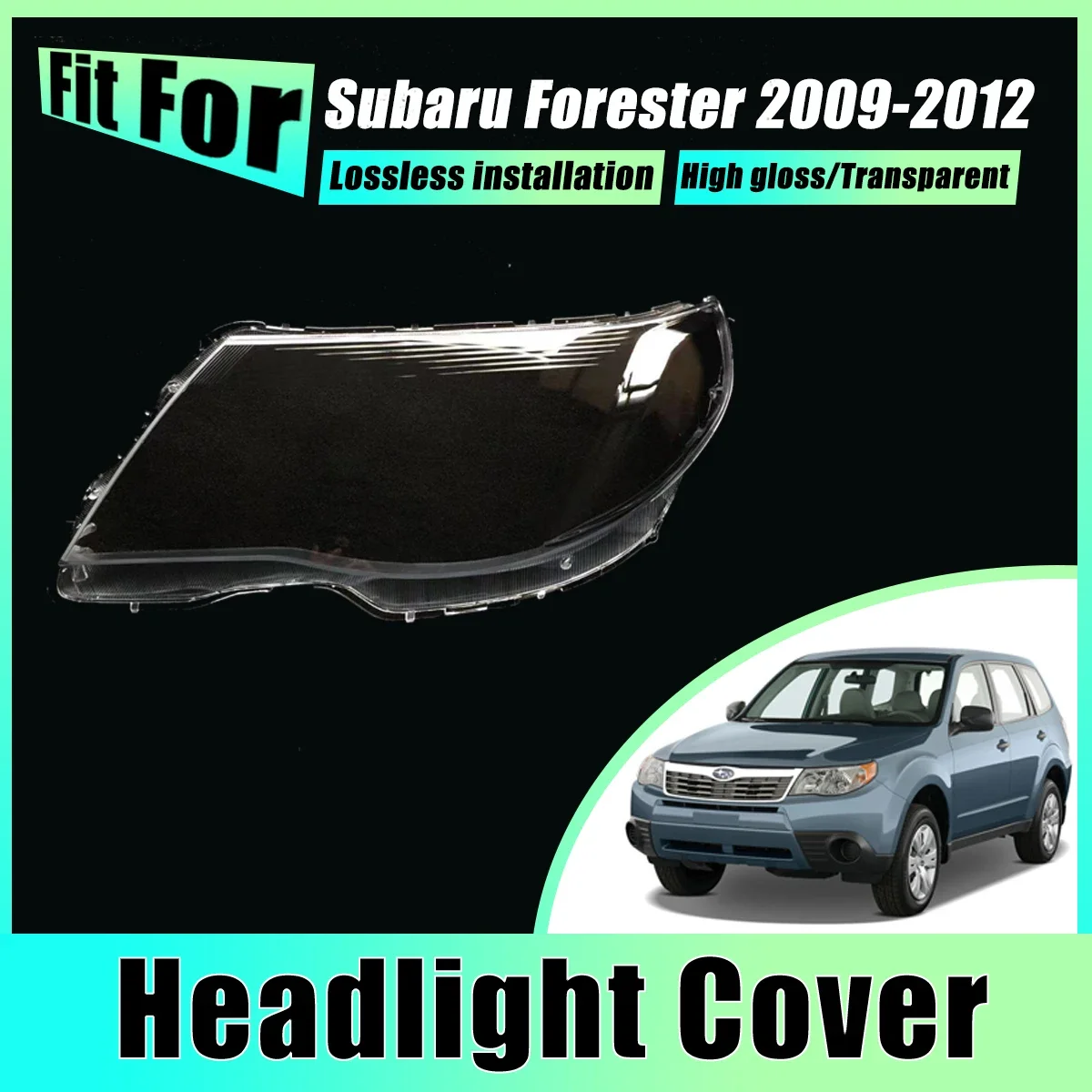 

Headlight Cover For Subaru Forester 2009-2012 SH 2x Head Light Cap Front Len Fog Transparent Lampshade Headlamp Car Accessories