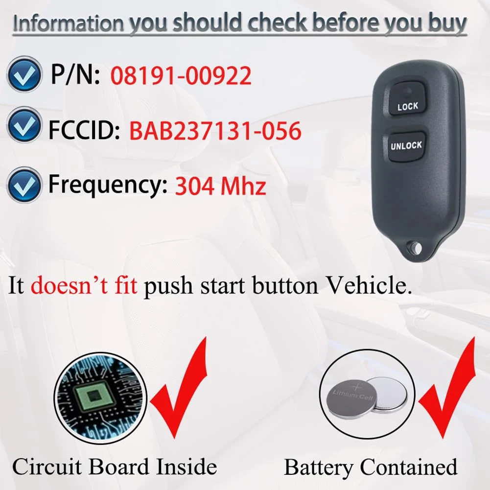 Zwarte Sleutelhanger Plastic Sleutelhanger Voor Toyota Tacoma Celica Corolla RAV4 Sienna Scion XA XB BAB237131-056 RS3200