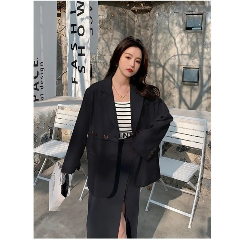 Korean Chic Blazer Women Clothing Suit Office Lady Jacket Long Sleeve Buttons Coats Luxury Brand Streetwear Spring Autumn Coats