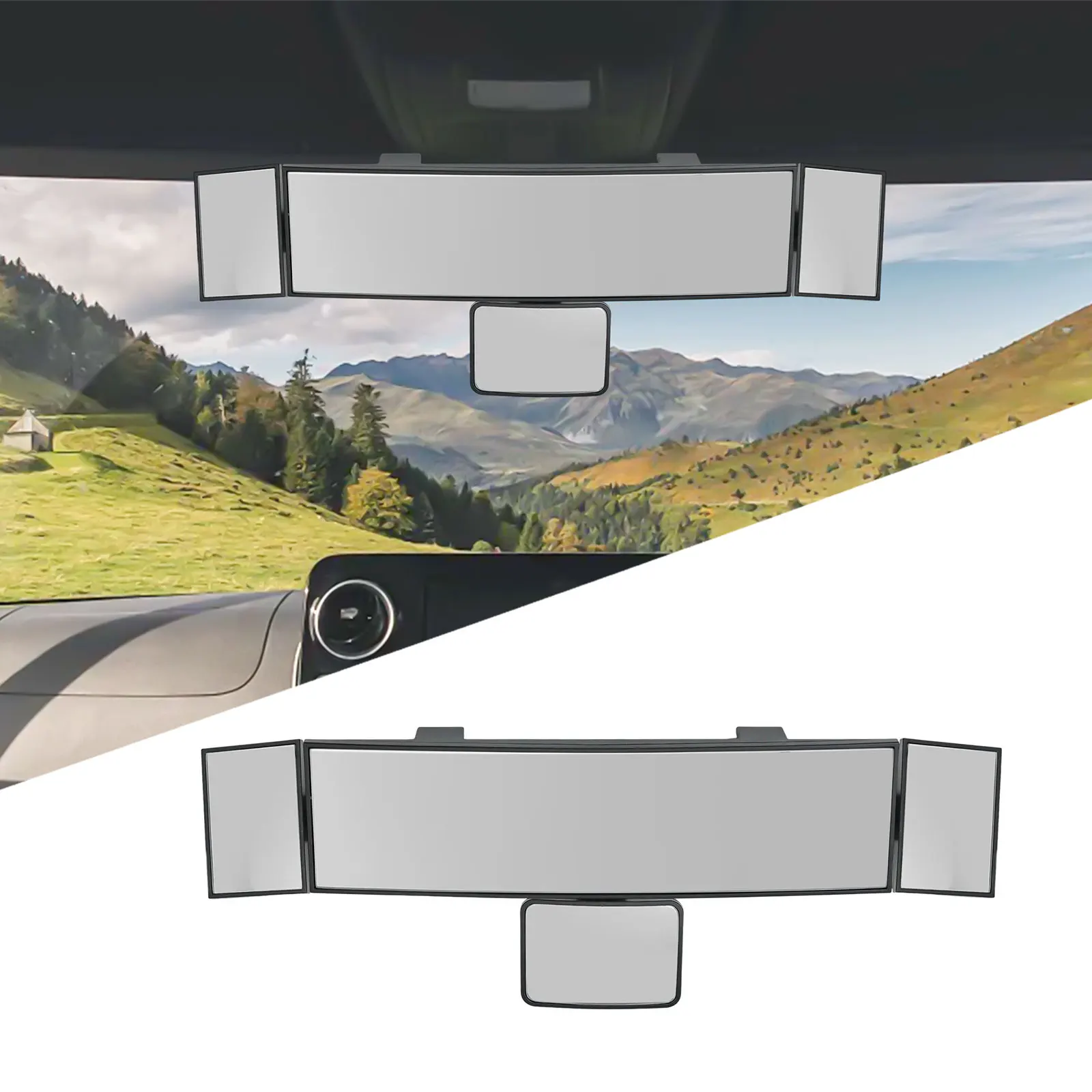 Hot Rear View Mirror Mirror Adjustable Perspective Easy To Install Glasses Material Optimized View Accessories