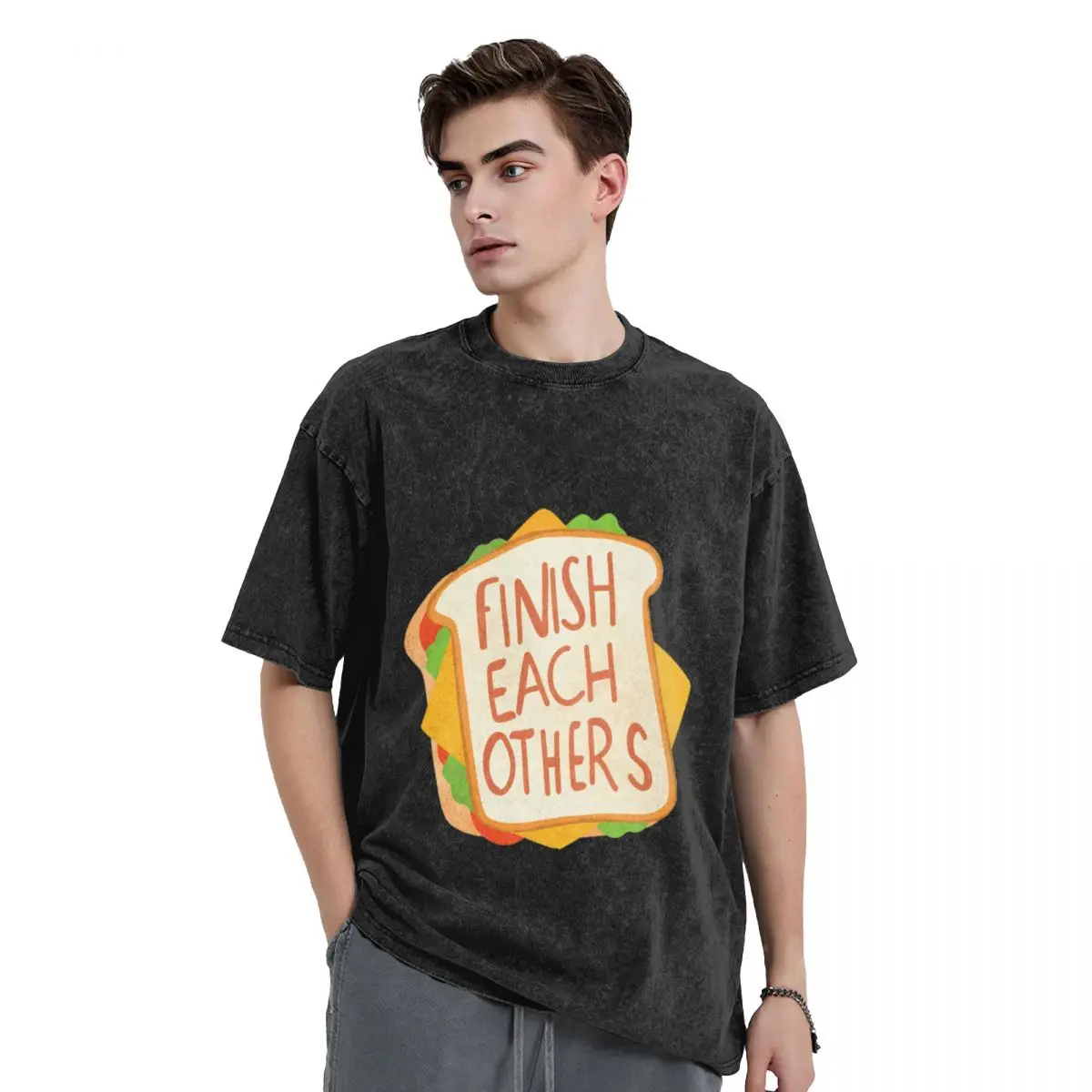 Finish each other sandwiches T-Shirt graphic t shirt vintage vintage t shirts anime t shirts cotton graphic tees Men's t-shirts