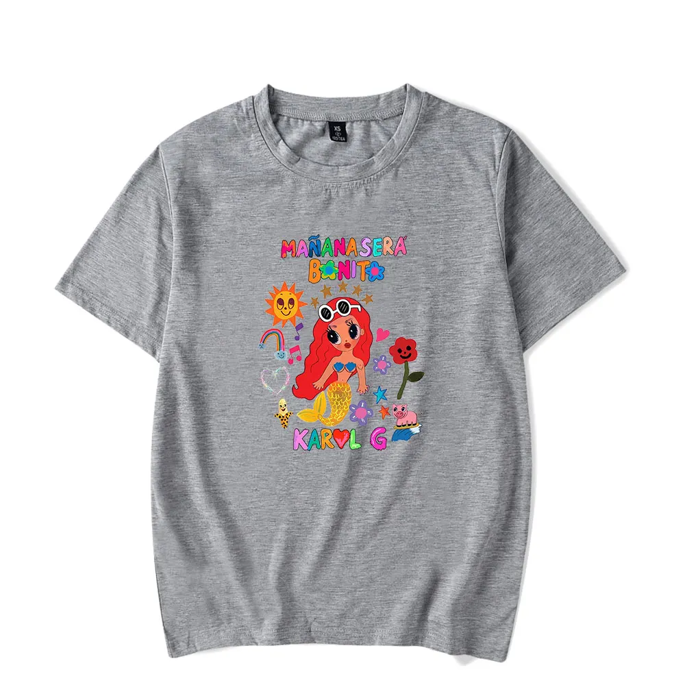 Karol G Manana Sera Bonito Streetwear logo Merch T-Shirt Men and Woman Short Sleeve Women Funny T Shirt Unisex Harajuku Tops