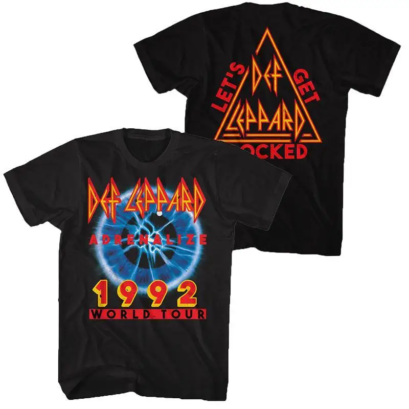 Def Leppard 1992, A Hard Rock Band, Offers An American Vintage Style, Casual Men's Pure Cotton Loose T-shirt
