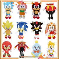 Cartoon cute Sonic plush toy Q version image Sonic soft plush doll doll sleeping in bed at night soft toys children's gifts