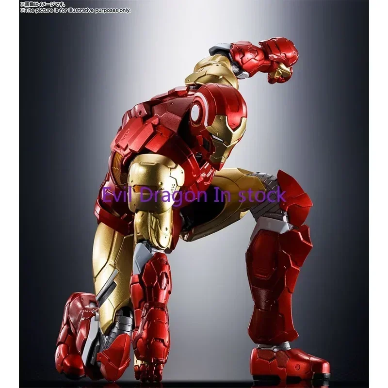 

Bandai Original SHFiguarts Marvel's The Avengers Anime Figure Iron Man Action Figure Toys for Kids Gift Collectible Model