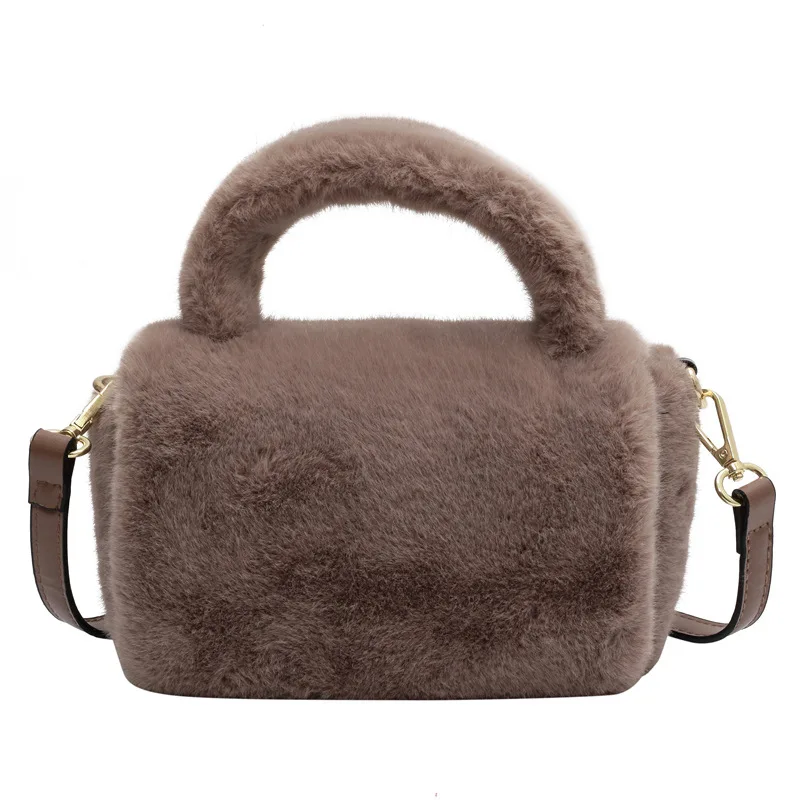 Women\'s Bags 2024 New Winter Trend Designer Small Crossbody Bags Fluffy Tote Bags With Shoulder Strap Handbags