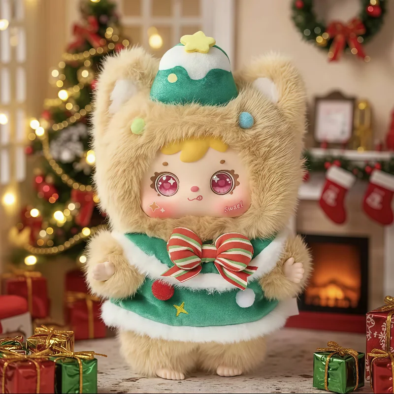 사무엘 해피 메리 크리스마스 이브 시리즈 블라인드 박스 귀여운 인형 키체인 장난감 장식 미스터리 박스 피규어 장식품 선물