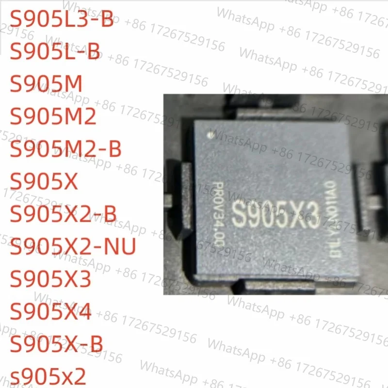 S905L3-B S905L-B S905M S905M2 S905M2-B S905X S905X2-B S905X2-NU S905X3 S905X4 S905X-B BGA Memory Chip ic Chipset cpu Processor