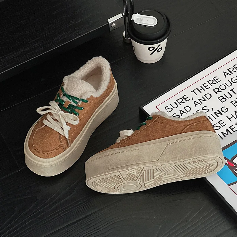 

Двухцветные лоферы на массивной подошве на шнуровке, повседневная обувь из натуральной кожи, увеличивающая рост, мягкая замшевая обувь для теплой погоды