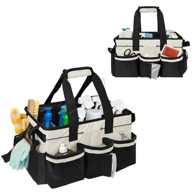 Multifunktionale Werkzeugtasche, Reinigungswerkzeug-Aufbewahrungstasche, wasserdicht und verschleißfest, große Kapazität, Oxford-Gewebe-Aufbewahrungstaschen – Detail 4