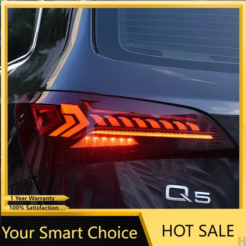 Car Taillights Assembly For Audi Q5 2008-2018 LED Auto Rear Back Lamps Upgrade Q7 Style Dynamic Flicker Taillight Accessories