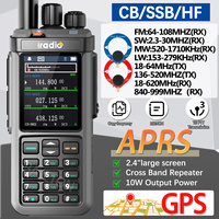 Iradio UV-98 PLUS GPS APRS Ham Radio Full Band 10W AM CB SSB HF Cross Band Repeater 2.4\