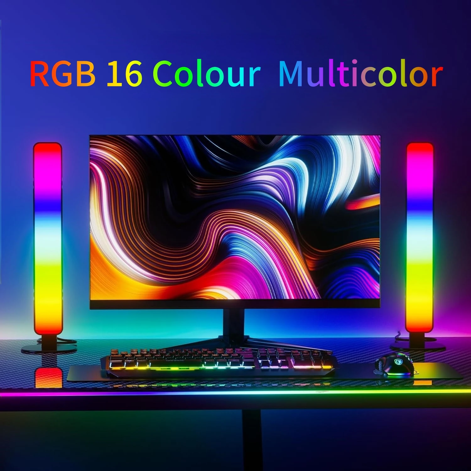RGB USB LED Light Bar Color Changing TV Backlight Remote Symphony Atmosphere Light Strips Music Rhythm Ambient Pickup Lamp Decor